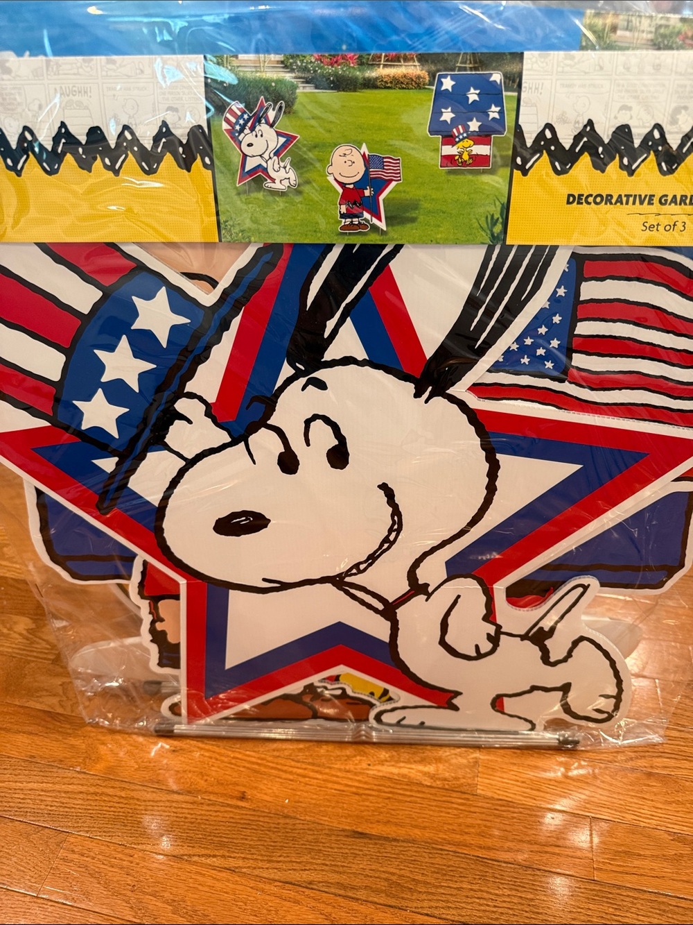 Celebrate 250th of Freedom!Peanuts Snoopy Patriotic Yard Stakes - Red White Blue